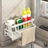 Organizador De Cocina Y Baño 1pc Rack De Almacenamiento Para Fregadero Soporte Para Esponja En Grifo De Cocina Bandeja Ordenada Para Herramientas De Cocina Y Baño - details 4