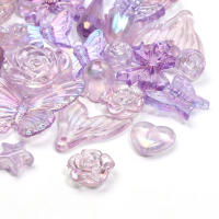 Talares De Acrílico Morado 20g Para DIY Joyería Pulseras Collares Cadenas De Llaves Accesorios Forma Corazón 10mm - details 5