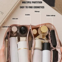 Bolso De Maquillaje Para Viajes Grande Y Portátil De Cuero PU Multifuncional Impermeable Para Mujer Bolsa De Lavado Para Baño - details 10