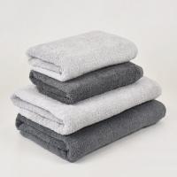 CASTMA GARANTIA DE ALTA CALIDAD - Juego de 4 Toallas de Algodón Peinado 100% de 600grs/m2 para Lavabo y Ducha en color gris plata y gris antracita - details 0