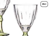 MAXHOME-Juego 6 Copas Vino Fantasía Cristal 275 Ml,Color Azul,Salmon,Verde. - details 3