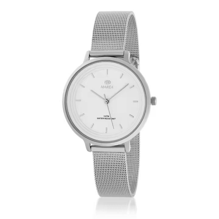 Reloj Marea Mujer B41197/1 - Metal Plateado - Esfera Blanca - Correa de Acero Inoxidable - 1