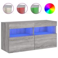 vidaXL Mueble de TV de pared con luces LED 80x30x40 cm, Mueble de Salon, Mueble TV, Mueble TV salon, Mesa de TV, Mueble tele - details 2