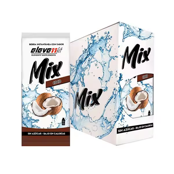 Eleven Fit Mix Instantáneo, Caja de 24 Sobres - Prepara 1.5L de Bebida Saludable - Sin Azúcar, Baja en Calorías y Carbohidratos - Ideal para Agua/Leche, Cocinar y Preparar Postres - Mejora tu Dieta - Apto para Adultos y Niños - 1