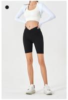 Shorts vaqueros de Mujer Push up Cruzada cinturón con bolsos y stretch - details 11