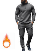 Conjunto Deportivo Casual Para Hombres Verano Otoño Invierno Con Cierre De Cremallera Y Veludo Tejido De Poliéster Talla S a XXXL - details 160