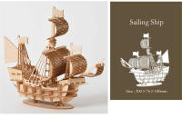 Puzzle 3D De Madera DIY Juguete Mecánico De Armar Modelo De Barco Juego De Construcción Regalo De Navidad Para Adultos - details 8