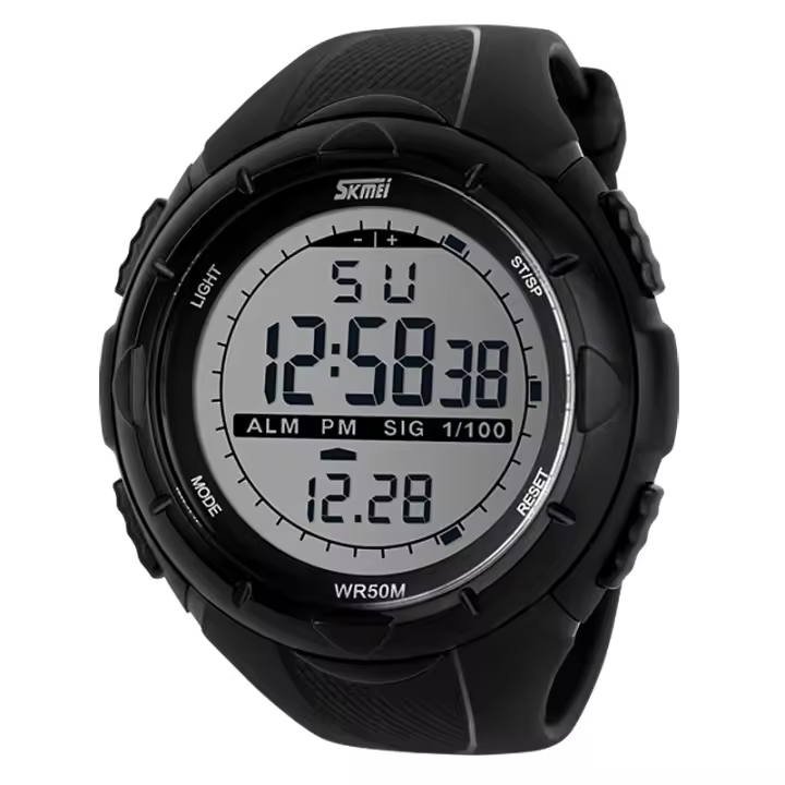 Reloj Deportivo Militar SKMEI 1025 Para Hombre Simple Y Moda Resistente Al Choque Y Al Agua Con Alarma Y Luz Trasera Digital - 1