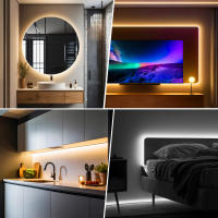 Tira De Luz LED COB Flexible 220V Super Brillante 240LEDs/m 5m-20m RA90 3000K-6000K Iluminación Lineal Para Sala De Estar - details 9