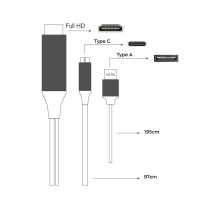 Ociodual Cable Adaptador 4K de USB Tipo C a HDTV con Alimentacion Blanco para Ordenadores Portatiles Laptops TV HDTV Smartphones con modo DP ALT S22 S21 S20 S10 S9 S8 P40 P30 P20 Conversor Toma de Carga - details 3