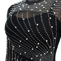 Vestido De Baile Elegante Para Mujer Con Diamantes Y Malla Largo De Manga Elegante Para Fiesta Y Noche Vestido De Lujo - details 9