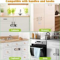 2-delige kastslotenset, kindveilig ladeslot, huisbeveiliging, wit, 18*5 cm - details 3
