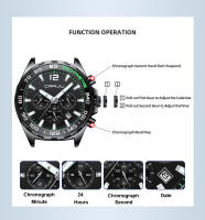 Reloj De Pulsera De Acero Inoxidable CRRJU Para Hombres Estilo Creativo Y Moda Con Dial Luminoso Y Cronógrafo Relogio Masculino - details 7