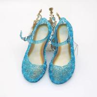 Sandalias De Verano Para Niñas Zapatos De Princesa PVC Transpirables Talla 25-37 Decoración De Cristal Estilo Cendrillon Con Tacón Suave Para Niños - details 25