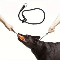 Correa De Entrenamiento Para Perros Con Collar De Deslizamiento Ajustable De Poliéster Durable Con Anillo De Ahogamiento Para Entrenamiento De Comportamiento No Asfixiante - details 7