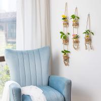 Macetas colgantes para plantas de interior, florero de vidrio pequeño para flores, florero rústico claro, florero decorativo, adornos de plantas de vidrio para sala de estar - details 0