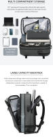 Men Travel Backpack vacuum compression 17 inch Laptop Backpack Business Large Capacity school Backpack Expanded Hiking backpack - details 3