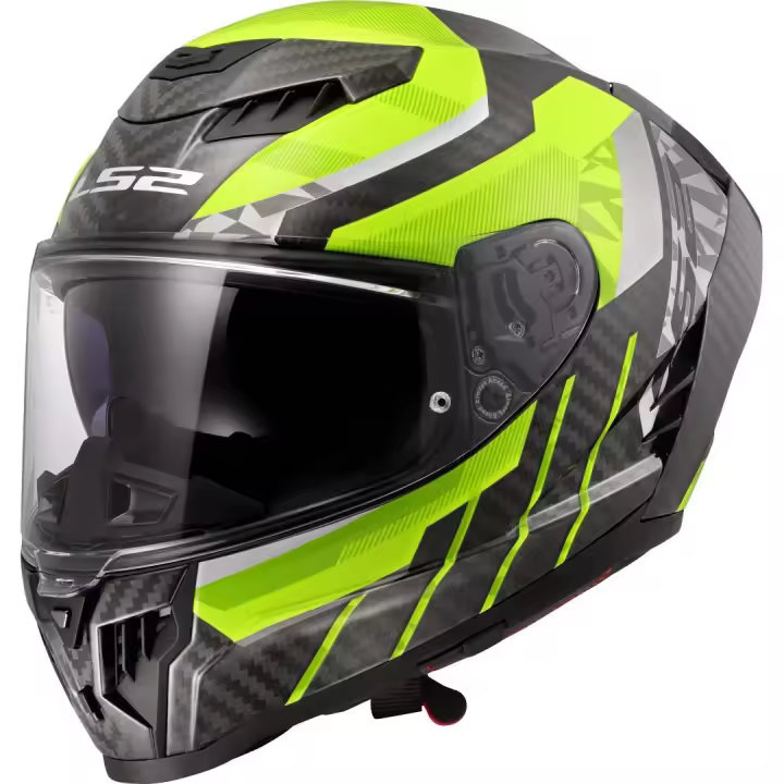 Casco integral LS2 FF807 Dragon Trax Carbono Amarillo - 1