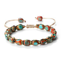 Pulsera Bohemia Imperial Con Piedras Y Borlas Hechas a Mano Pulsera De Cuerda Para Amigos Joyería Vintage Diseño Estrán - details 7