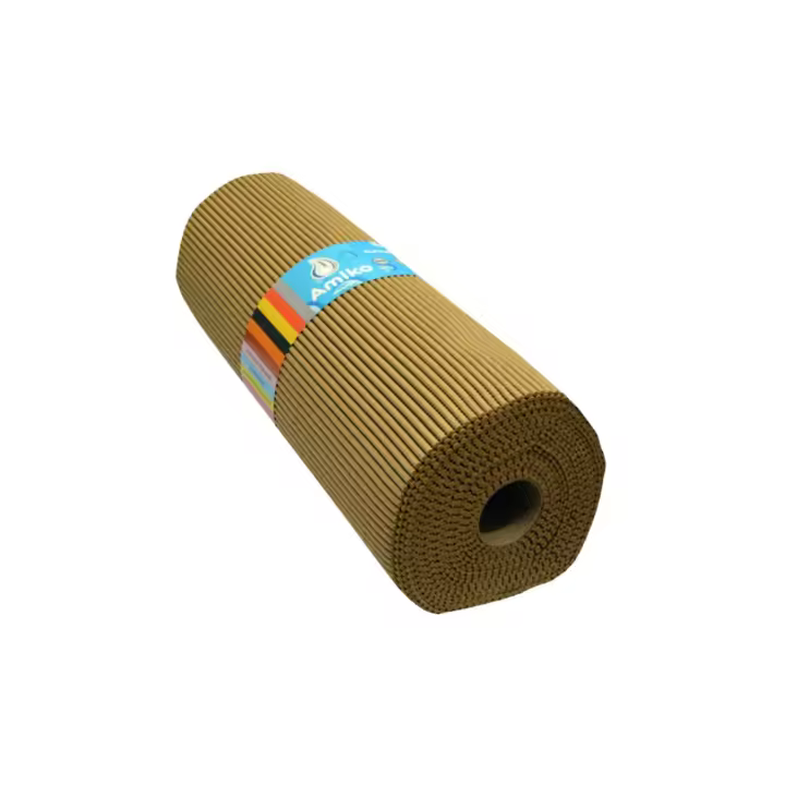 ROLLO DE ALFOMBRA ANTIDESLIZANTE ABIERTO BEIGE AMIKO DE 12Mx65CM - 1