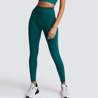 Leggings De Yoga Sin Costuras Para Mujer Levantador De Glúteos Deportivos De Fitness Y Gimnasio Pantalones De Running Terciopelo De Nylon De Cintura Elástica - details 16