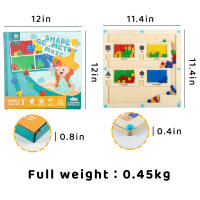 Juego De Mesa Magnético De Madera Con Laberinto Y Colores Juguetes Educativos Montessori Para Niños Actividad De Avión De Viaje - details 8