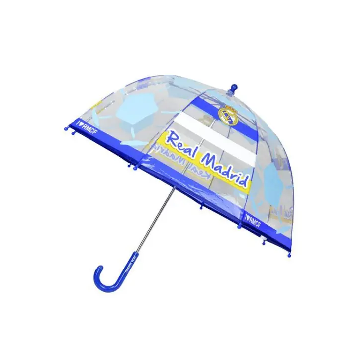 Real Madrid Nuevo Paraguas Pequeño Infantil Transparente 48cm Manual - 1
