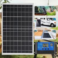 Kit De Panel Solar 300W 18V PET Marco De Aluminio Monocrystalline Recargable Portátil Para Uso Exterior Banco De Energía Para Móvil - details 12