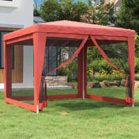vidaXL Carpa Celebraciones con 4 Paredes 3x3 m Toldo Marquesina Cenador Tienda Color Blanco,  Antracita,  Azul y mas - details 3