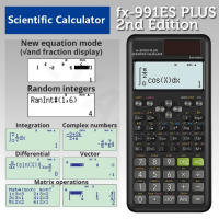 Calculadora Científica Multifuncional 417 Funciones Diseñada Especialmente Para Exámenes De Estudiantes Y Trabajo En Oficina Material Plástico Fuente De Poder Batería - details 0