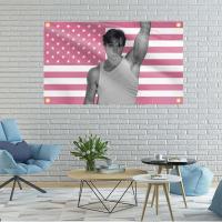 Tapiz De Bandera Divertida Nicholas Alexander Chavez En Rosa Con Cuatro Ganchos Para Dormitorio De Colegio Habitación Del Hombre Cueva Estilo Digital Impreso Sastre Doble Tejido Duradero - details 0