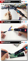 Multímetro Digital Inteligente Con Autoajuste 6000 DC AC Voltaje Capacitancia Ohm NCV Hz Diode Continuidad Prueba De Cable Viva Medidor - details 12