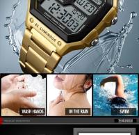 Reloj Deportivo Digital Skmei De Lujo Con Correa De Acero Inoxidable Resistente Al Agua 5Bar Luz Trasera Alarma Y Cuento Regreso Para Hombre - details 11
