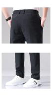 Pantalones Casuales Para Hombre Verano Ultrafino Seda De Hielo Delgados Rectos Negros Grises Pantalones De Negocios Rapidos Secados - details 16