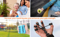 Kit De Entrenamiento De Fuerza Con 9 Estercicios Incluye Estirador De Dedos Fortalecedor De Agarre Y Bola De Agarre Para Construcción Muscular Unisex - details 8