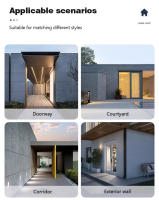Lámpara De Pared LED Impermeable Para Exterior Y Interior IP65 Iluminación Superior E Inferior Para Porche Jardín Dormitorio Decoración De Hogar Luz De Pared - details 4