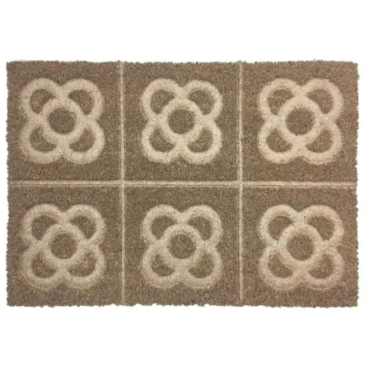 Yumo house Felpudo de coco Antideslizante Flor de Barcelona (Panot)  68x45x1.5cm o 75x25x1.5cm - 1
