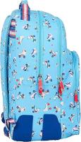 Mochila escolar con ruedas Safta Moos Roller azul, resistente y ligera 32x15x42cm - details 2