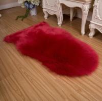 Alfombra De Cuero Genuino Suave Y Blanca Imitación De Lana Para Dormitorio Sala De Estar Tapete De Cama Alfombrilla De Sofá Cojín Carpets Rojos - details 5