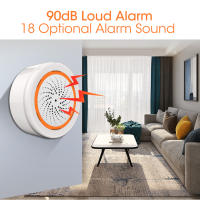 Alarma Inteligente Tuya Zigbee Con Sirena Sensor De Temperatura Y Humedad Para Seguridad Doméstica Con Alertas De Estroboscopio Compatible Con Hub TUYA - details 4