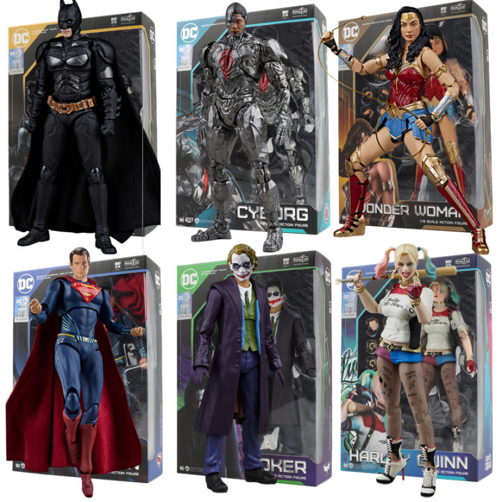 Figuras De Acción FondJoy DC Original 1/9 20CM Justice League Superman Batman Joker Harley Quinn Wonder Woman Victor Stone Aquaman Para Coleccionistas Y Juguetes Unisex