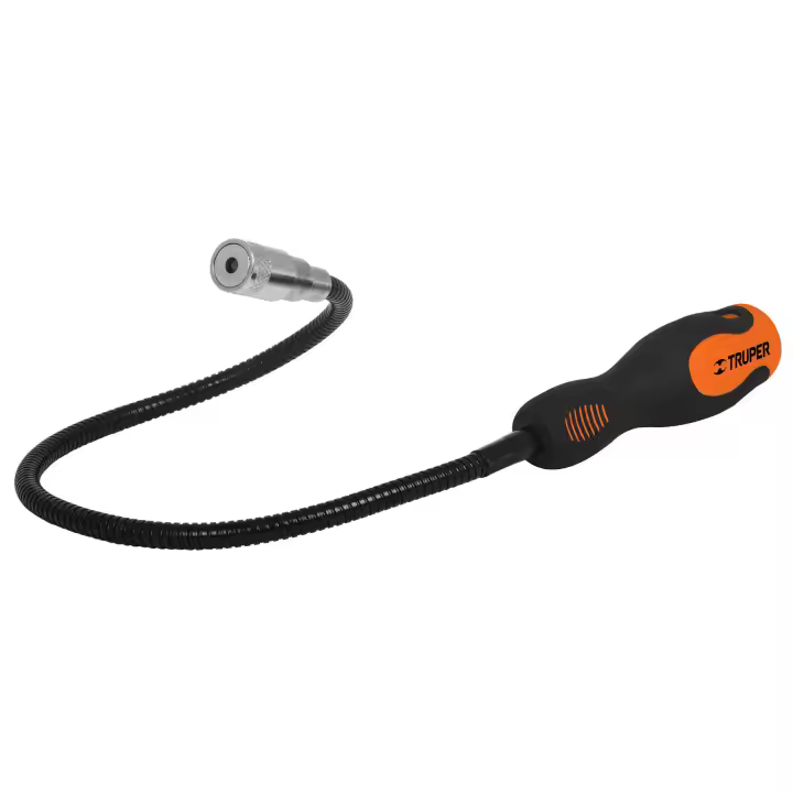 Imán Extensible Truper con LED y Mango Confort Grip - Levanta Hasta 3 Kg - Incluye Baterías AG13 - Herramientas de Jardinería - 1