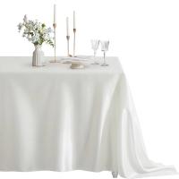 Mantel De Seda Rectangular Para Bodas Y Fiestas En Blanco Y Negro Decoración Para Banquetes Cumpleaños Y Eventos Uso Doméstico - details 14