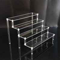 Estante De Exhibición Acrílico 1-4 Niveles Para Cupcake Perfume Muñeca Caja Anónima Organizador Transparente Trapezoidal Duradero - details 0