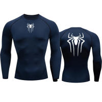 Camiseta De Compresión Para Hombre Con Estampado De Araña Deportiva Fitness Muscular Técnica De Secado Rápido Manga Larga Transpirable Para Gimnasio Y Uso Diario - details 7