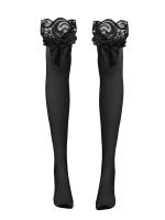 Calcetines Largos Hasta La Rodilla Para Mujeres Y Niñas Con Lazo De Encaje Y Suspensión Elasticidad Térmica Calcetines De Spandex Y Nylon - details 4