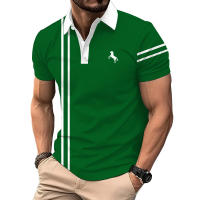 Camisa Polo De Punto De Rayas Para Hombre Verano Manga Corta Deportiva Casual Quick Drying Polyester Tops Para Golf - details 5