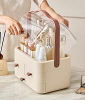 Organizador de Maquillaje con Cajones Caja Maquillaje con Tapa Transparente Giratoria 180 ° Gran Capacidad - details 1