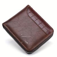Cartera De Cuero Para Hombre Lujo Monedero Con Bolsillo Para Monedas Y Tarjetas Cierre De Cremallera Protección RFID - details 13