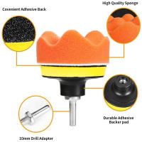 Kit De Esponjas Para Pulir Coche Poliuretano Amortiguador Para Máquina De Pulir Cera Elimina Rasguños Para Automóviles Y Motocicletas - details 4